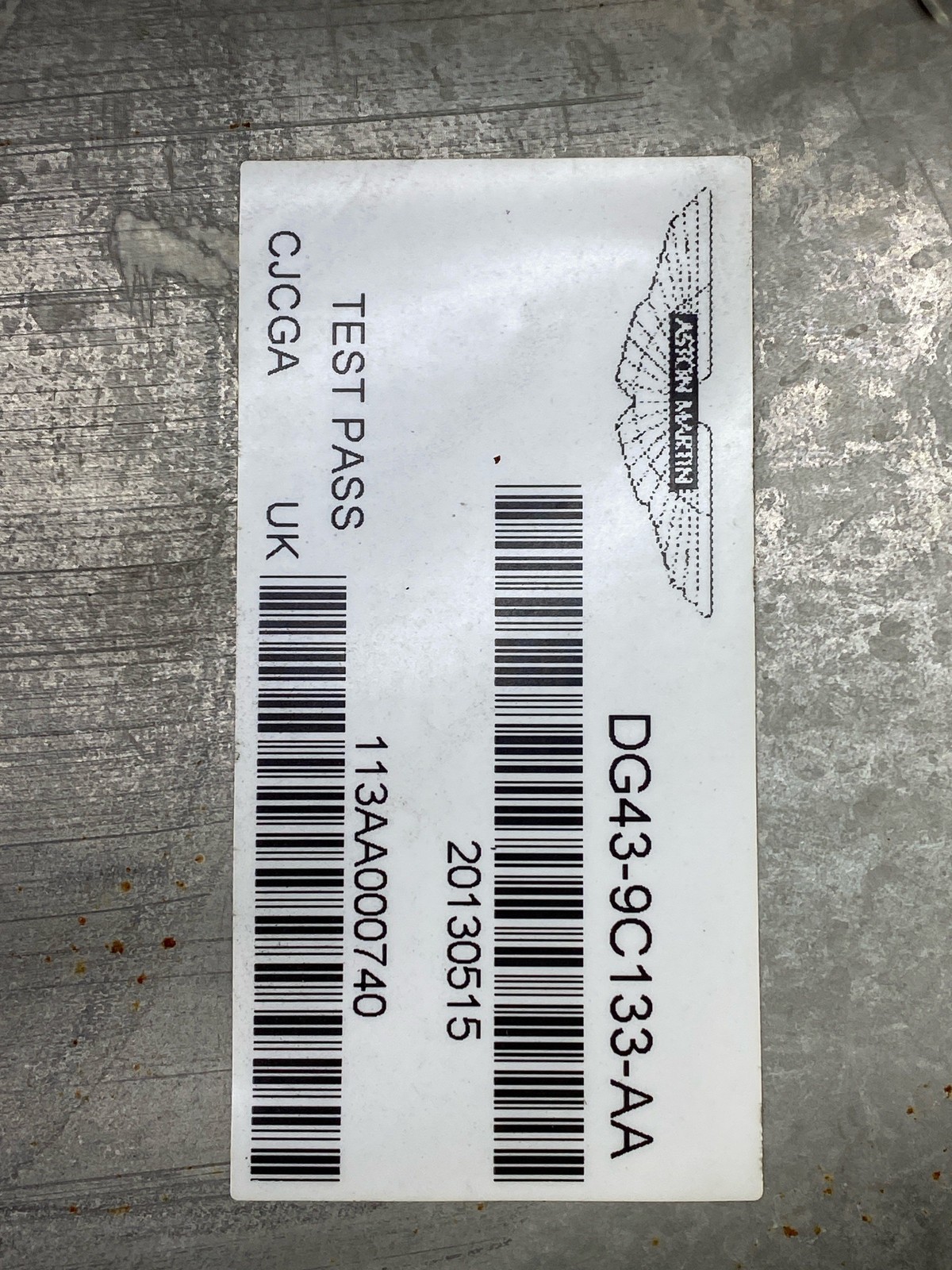 2013-2016 Aston Martin DB9 Oem Fuel Tank W/ Pump & Charcoal Canister *24k miles*
