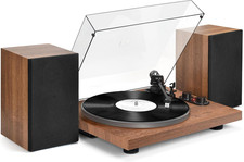 Record Player Turntable with 40W Speakers and Bluetooth Output Input for Vinyl R