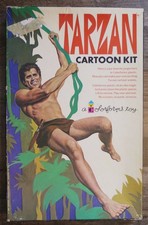Vintage RARE 1966 Tarzan Cartoon Kit Colorforms Toy