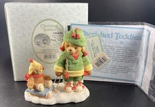 2002 Enesco Cherished Teddies 104656 Marge And Nell Bear Figurine, Mint in Box