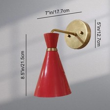 1950's Mid Century Handmade Brass Italian Diabolo Wall Sconce Light Fixture