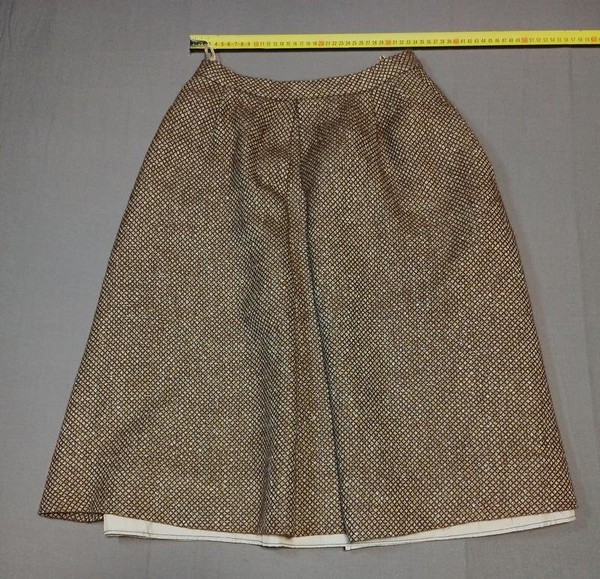 Women GENTI Skirt Beige Wool 34 / XS / 42