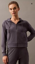 Calvin Klein Sport Zip Hoodie Womens XS Soft Full Zip NWT