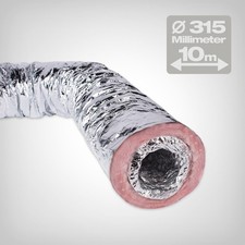 Sonodec Aluflexrohr isoliert Ø315mm 10m leis...