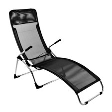 Jan Kurtz Fiam Samba Sonnenliege Gartenliege Strandliege Liege Kippbar schwarz