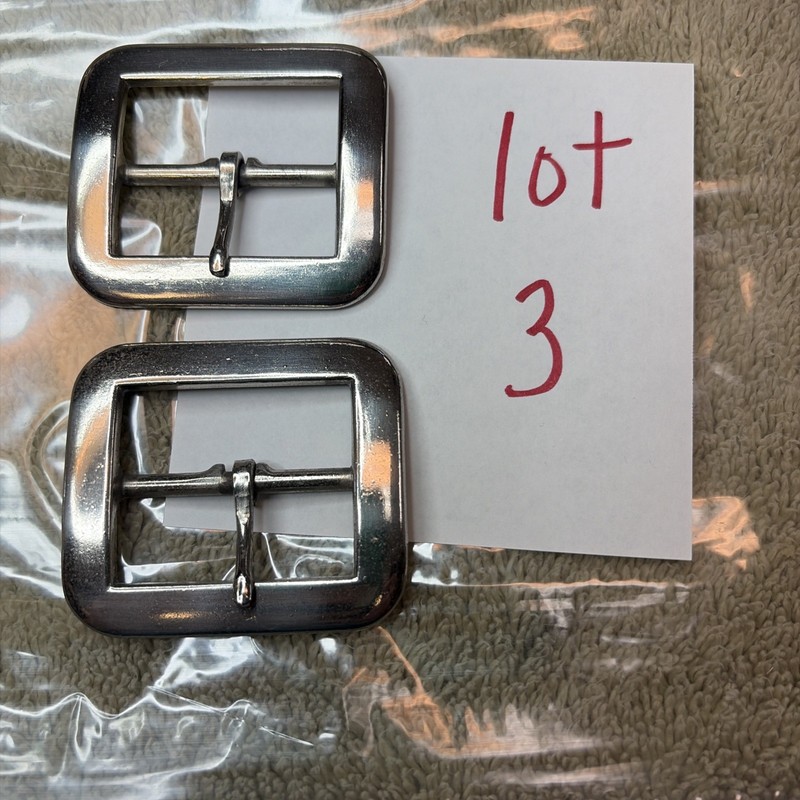 NORTH & JUDD MANUFACTURING CO. Set Of Two Buckles NOS 2 1/4 Across 1.5 Inside 