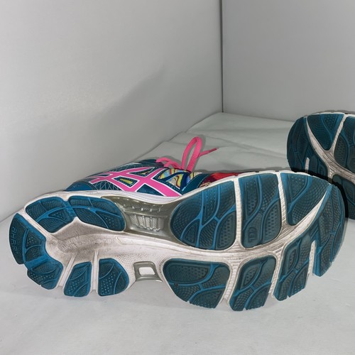 GOOD- Asics Gel-Nimbus 16 Womens Size 9 Trail Running Shoes Blue Pink T485Q - Picture 10 of 10