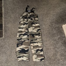 Walls Bib Overalls Youth 16-18 Camo Insulated Snow Pants Hunting