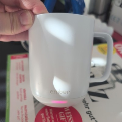 Ember Mug Tasse mit Temperaturkontrolle weiß matt Tassenwärmer
