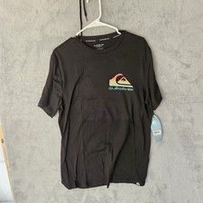 Quicksilver Men s Supersoft Loungewear Black Logo Graphic Tee Size M