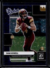 2022 Panini Donruss Optic Sam Howell The Rookies Purple Stars RC #/25 Commanders