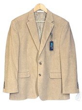 Chaps Tan Corduroy Blazer Jacket 2 Button Cotton Sport Coat Men  s Size Size 42R