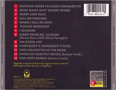 Betty Carter - 'Round Midnight (CD, Comp) (Very Good Plus (VG+)) - [Location_ rs