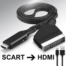 SCART auf zu HDMI Adapter Kabel 1 Meter Konverter Wandler HD Video Audio HD TV