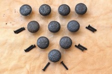 Vintage round Floral design iron knob Handles Cabinet Drawer Pulls Knobs 10 pcs