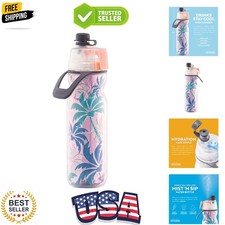 Mist 'N Sip Misting Water Bottle 2-in-1 Mist And Sip Function With No Leak Pu...