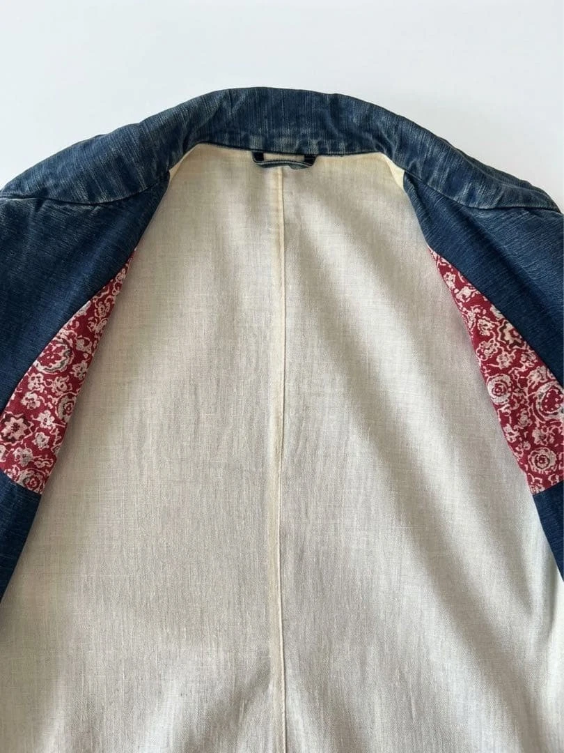 45R 45rpm R-by45rpm Indigo Coverall Jacket Denim Work Coat Size L Vintage Japan - product detail image 4