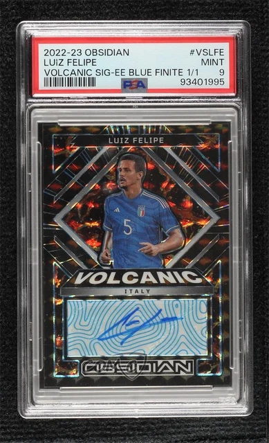 2022 Panini Obsidian Electric Etch Blue Finite 1/1 Luiz Felipe PSA 9 MINT Auto