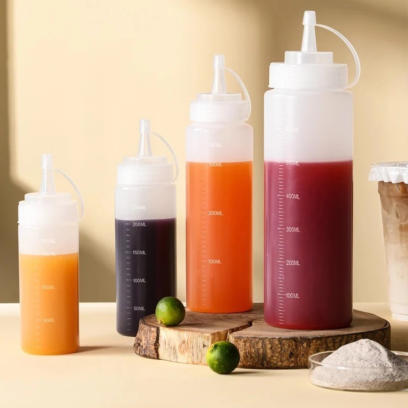 Botellas de salsa exprimible, dispensadores de salsa de maya ketchup para condimento