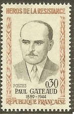 FRANCE N°1290 "PAUL GATEAU" NEUF xx TTB