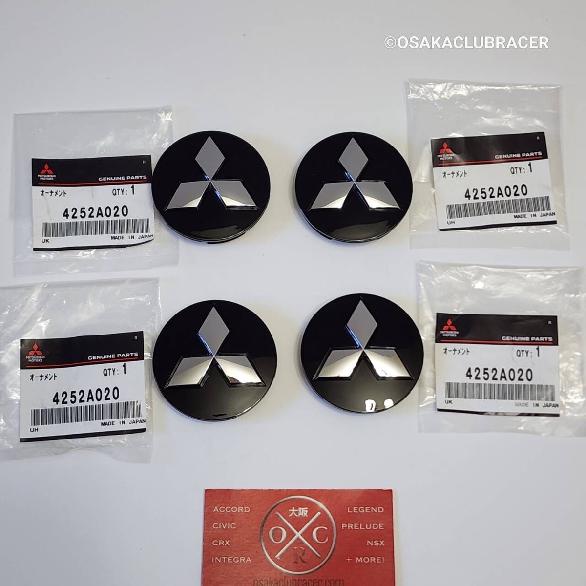 パーツ CA2010A OEM Mitsubishi Wheel Center Cap Set Of 4 Black 18-24