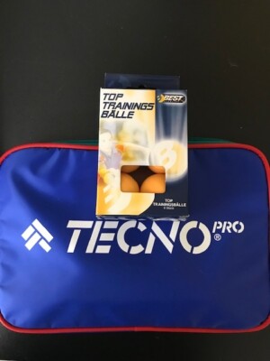 Tischtennis Tasche Tecno Pro + Best Top Trainingsbälle a`6 Stck