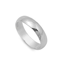 Sterling Silver Ring 5mm Plain Band 925 Nickel Free 