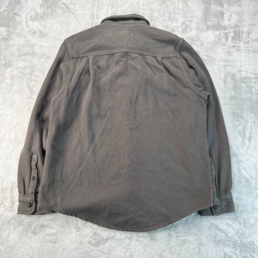 Outerknown Blanket Shirt Mens Size XL Gray Boston Embroidered Thick