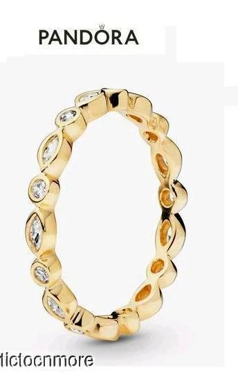 Yellow gold pandora rings sale