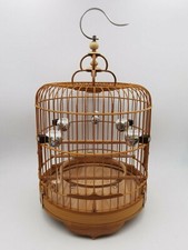 52branch 24 cmChina Oriental Round Shape Bamboo Wood Birdcage Cage