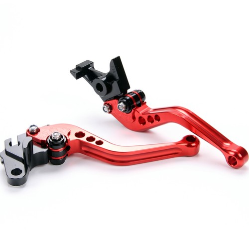 Short Anodized Brake Clutch Levers For Honde XR400 RV/RW/RX/RY/R3 (1997-2004) - Picture 2 of 4