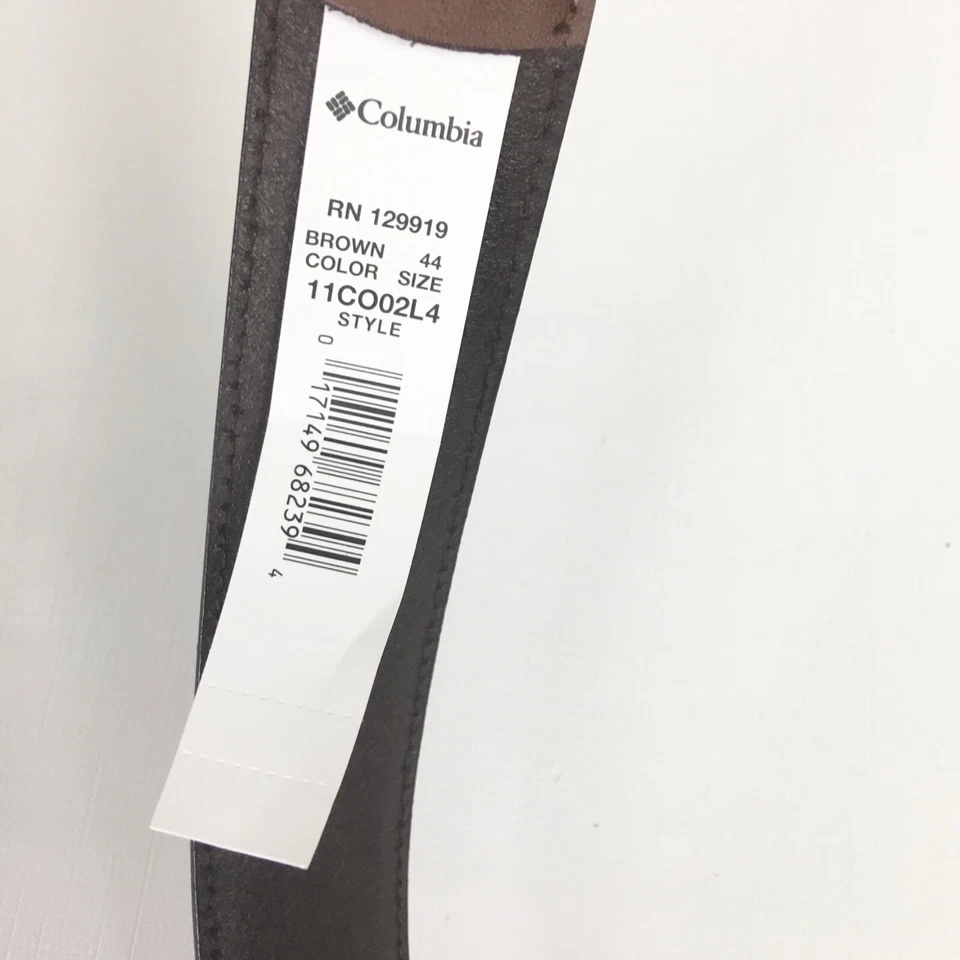 Vestido informal Columbia para hombre 44 cinturón forro de cuero marrón NUEVO Foto 3 de 4