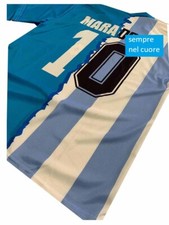 t-shirt maglietta maradona maglia napoli mezza buitoni mezza argentina