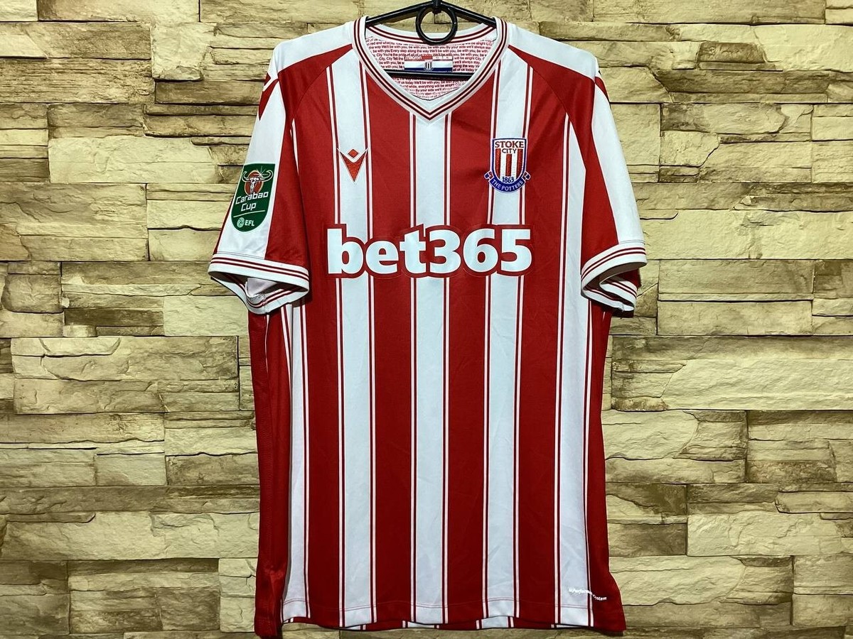 STOKE CITY 2020 2021 Home Football Shirt Soccer Jersey Macron Sz