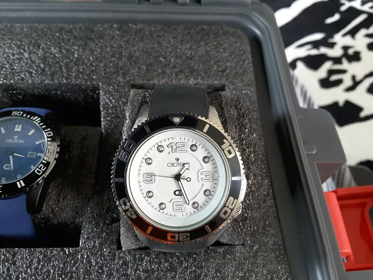 Croton Watches Super C on Bracelet Swiss Mvnt CX328012 Quartz and CX328010