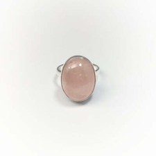 Rose Quartz Gemstone Solid 925 Sterling Silver Beautiful Handmade Ring SR1352