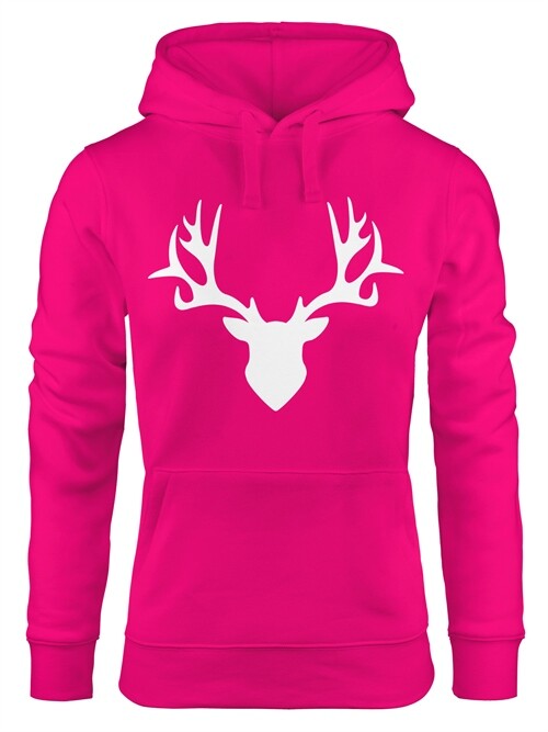 Hoodie Damen Hirsch Geweih Sweatshirt Kapuze Kapuzenpullover