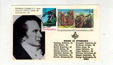 1988 EDSEL MASONIC UX116 DUAL FDC & 2344 NEW HAMPSHIRE NICHOLAS GILMAN Etc