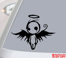 GOTHIC DARK FALLEN ANGEL OF DEATH VINYL DECAL CAR REAR WINDOW BUMPER STICKER JDM