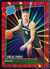 2018 DONRUSS DONTE DIVINCENZO RATED ROOKIE PRESS PROOF RED LASER /99  RC BUCKS 