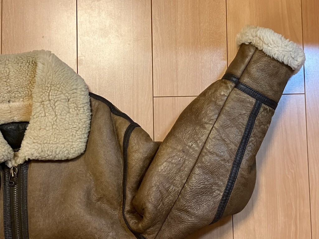 Vintage B3 Flight Jacket Mouton Genuine Leather Brown Size M Vintage B3 Flight Jacket Mouton Genuine Leather Brown Size M