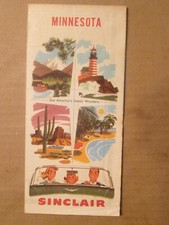 Sinclair Highway Road Map of Minnesota 1956