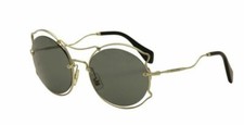 Authentic Miu Miu Sunglasses SMU50S ZVN-9K1 Pale Gold Frames 57MM ST 