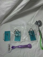 NEW WALL MOUNTED BRUSHED NICKEL TOOTHBRUSH/RAZOR HOLDERS. 3PK NEW W/O. BOX