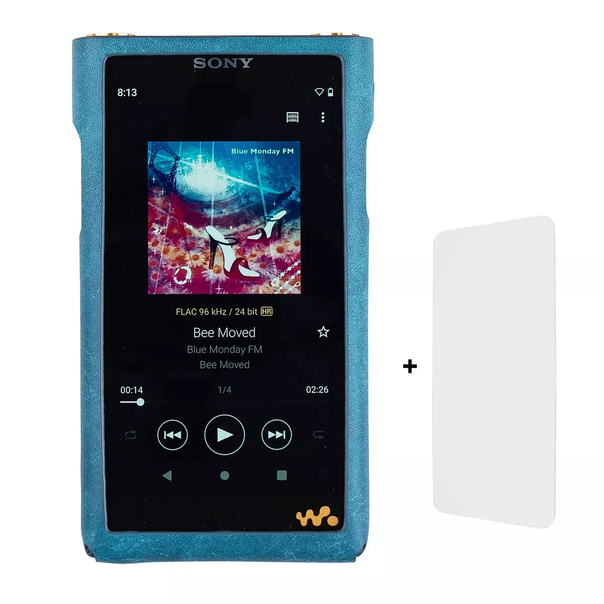For Sony NW-WM1AM2 NW-WM1ZM2 , MITER Leather Case Cover Screen Protector