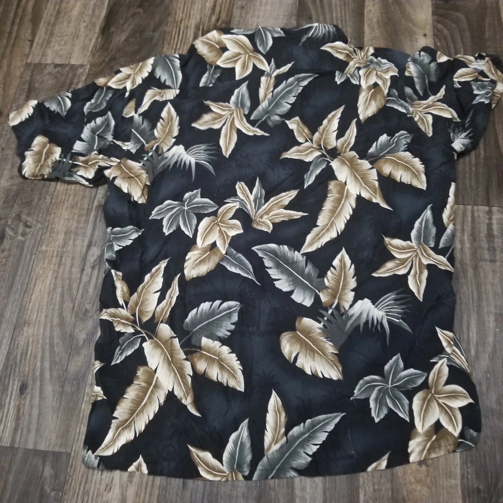 Campia Moda Hawaiian Shirt Short Sleeve Button Down Blue Size Large Rayon