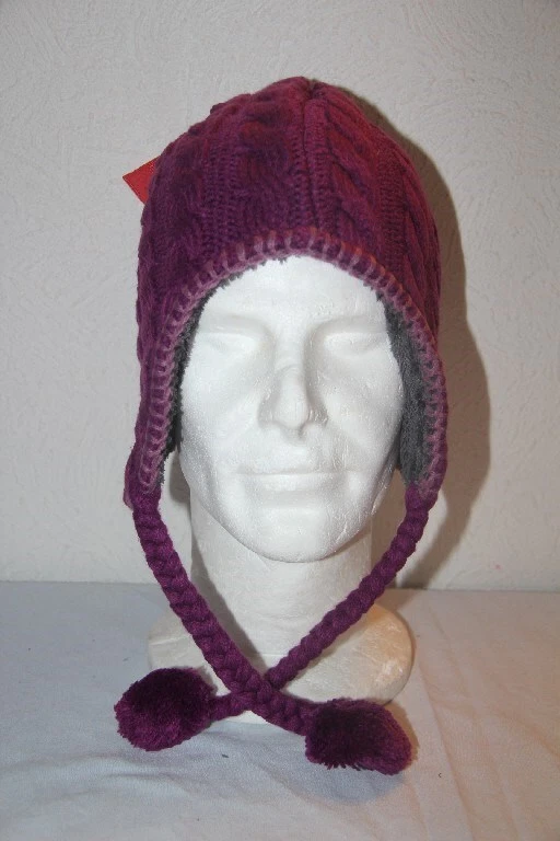 THE NORTH FACE Bonnet Femme Péruvien Fuzzy Violet Taille Unique neuf