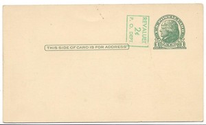Thomas-Jefferson-1-Cent-3-x-5-1-2-034-Blank-Vintage-Correspondence-Post-Card