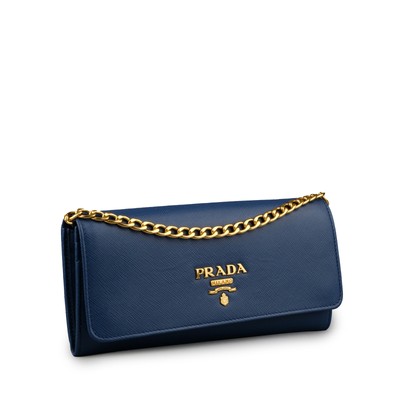 prada wallet blue