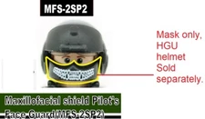 Skull Print Maxillofacial Pilot Mask compatible with toy brick minifigures